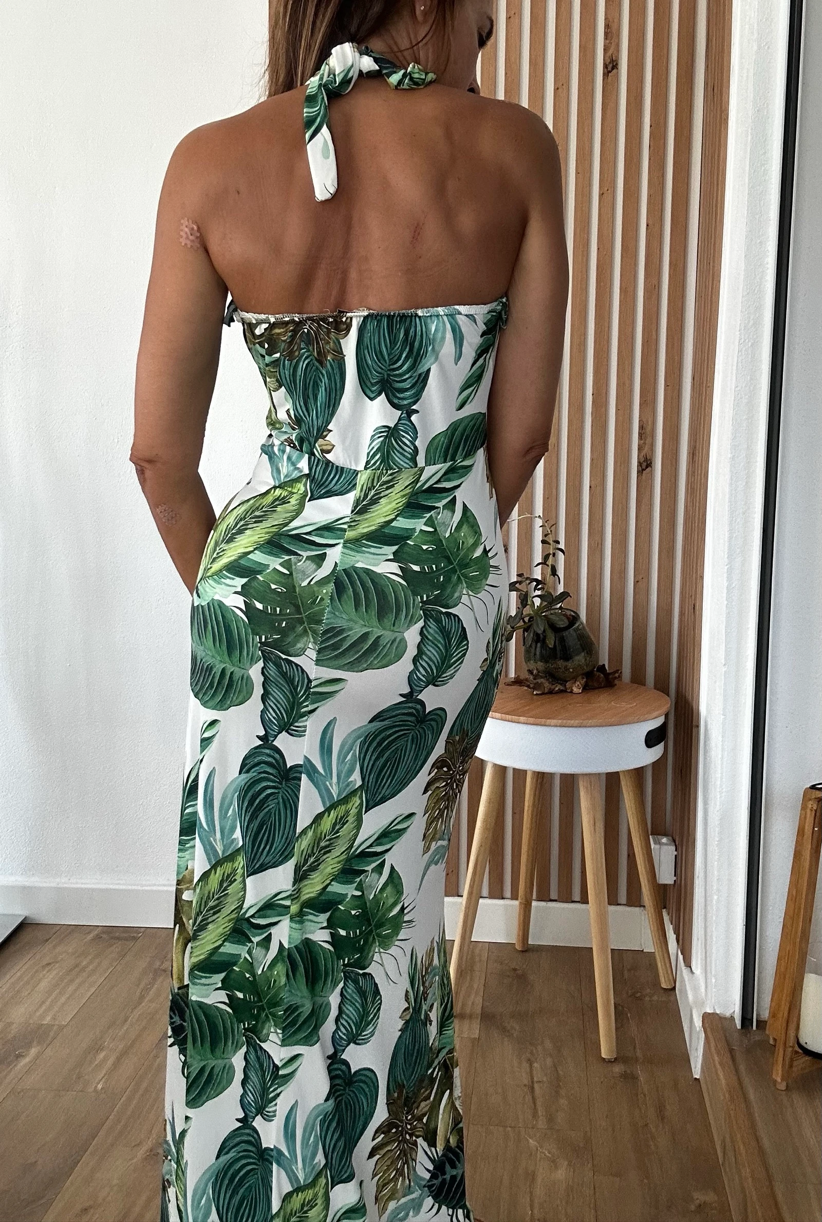 Vestido longo Made in Italy – Estampa tropical – Tamanho único S/M 🌿 – photo 5